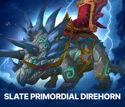 Slate Primordial Direhorn Mount